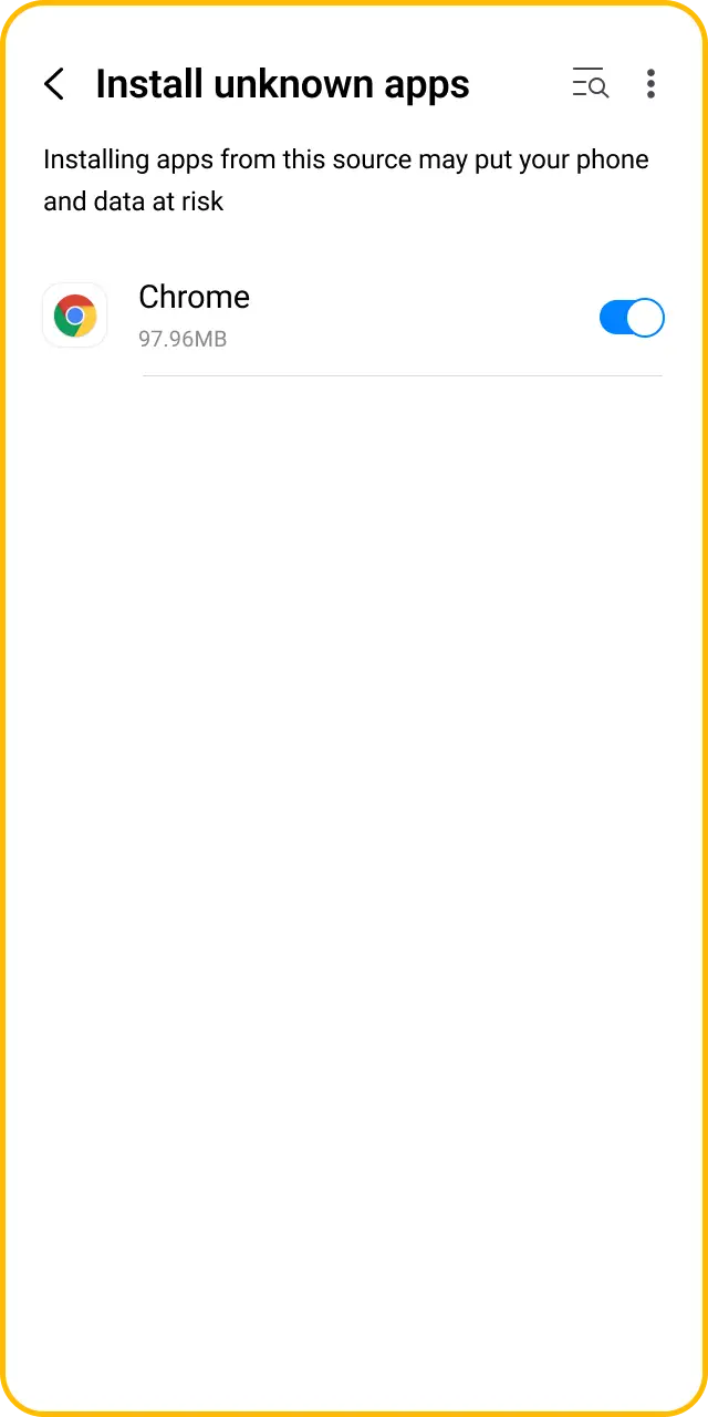 Modify device preferences to allow the secure Melbet apk installation on Android.