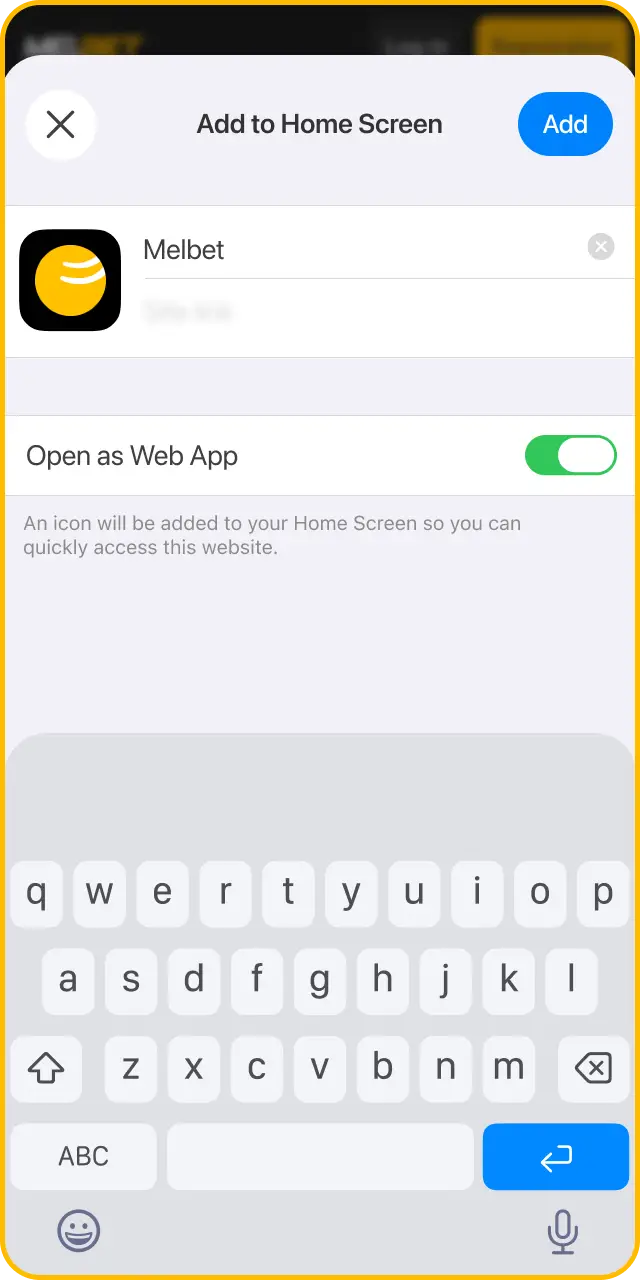 Check the new shortcut to start wagering through your Melbet app.
