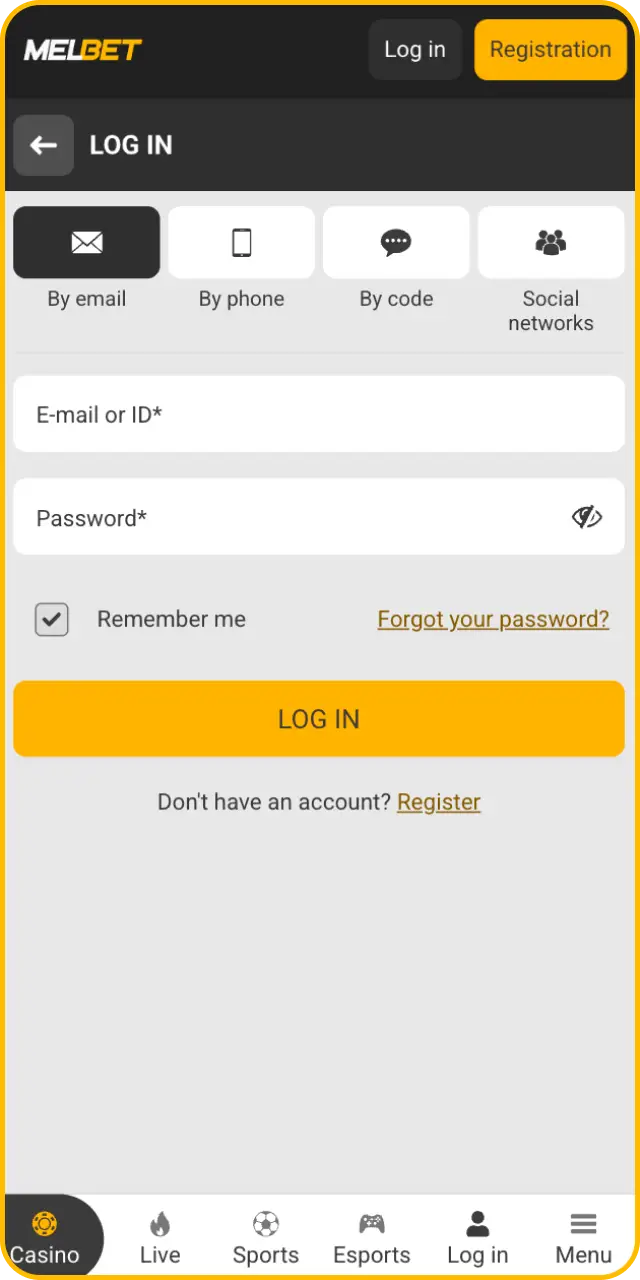 Check your profile credentials before you start how to use Melbet bonus.