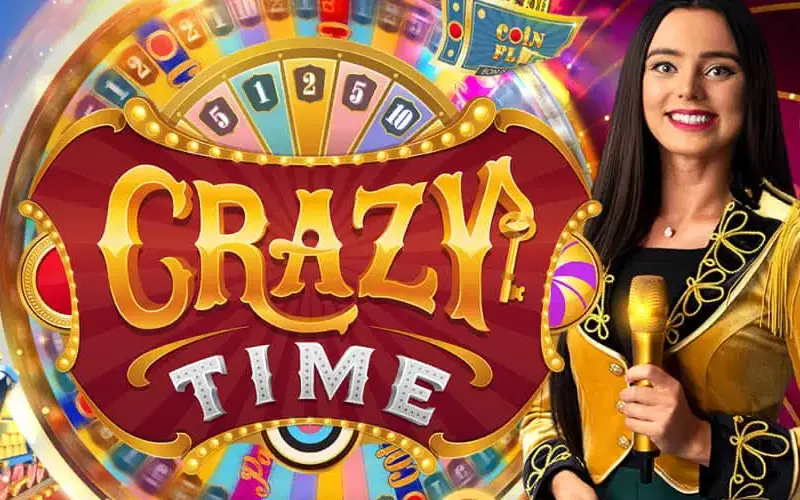 Spin the giant wheel and enter bonus rounds in Crazy Time Melbet choice game.