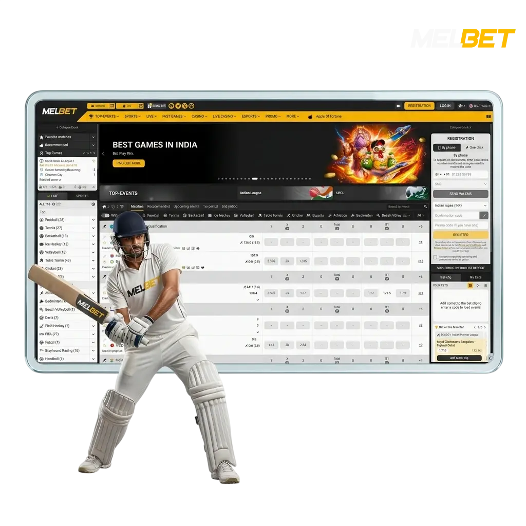 Melbet cricket betting in India