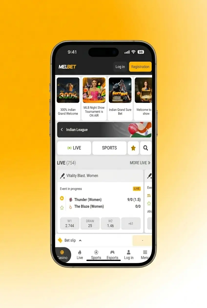 Melbet Android APK installation steps on a mobile device
