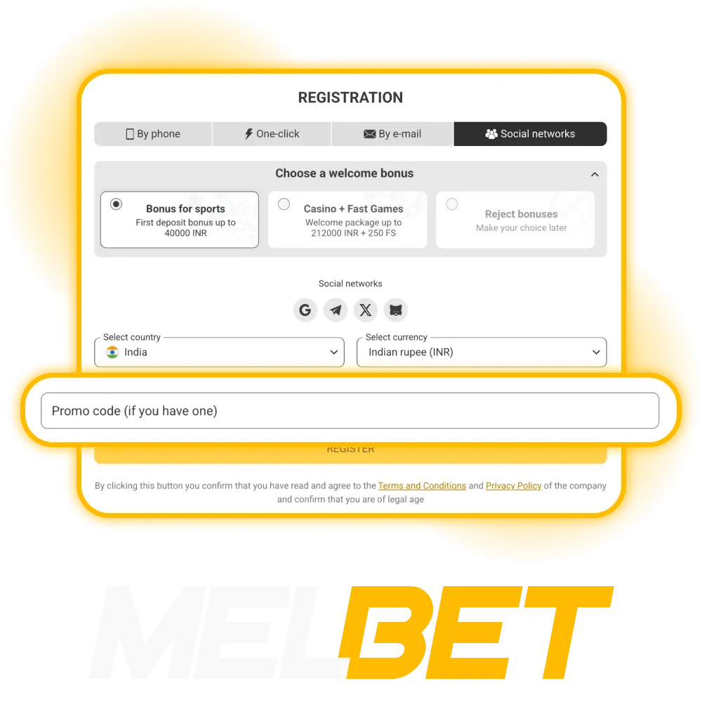 Apply the official Melbet promo code for Indian players to receive max benefits.