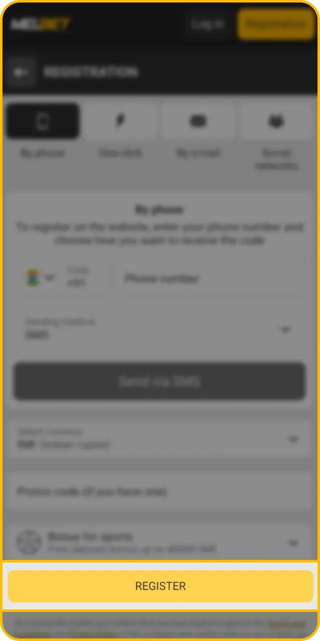 Confirm your profile information to finalize the Melbet register with bonus code procedure.