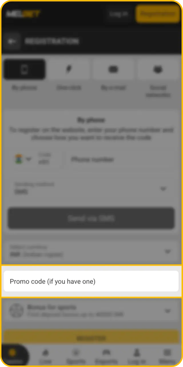 Input the bonus voucher digits into the field while you register with bonus code.